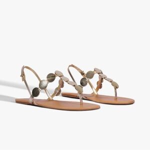 Schultz Metallic Gold and Tan Sandals